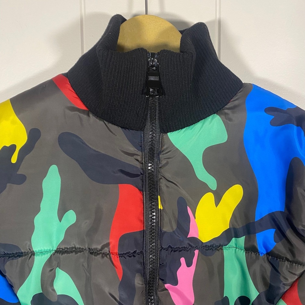 Modx Colorful Camo Puffer Jacket Streetwear Women's Size S - Picture 3 of 16